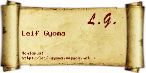 Leif Gyoma névjegykártya