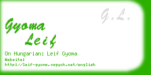 gyoma leif business card